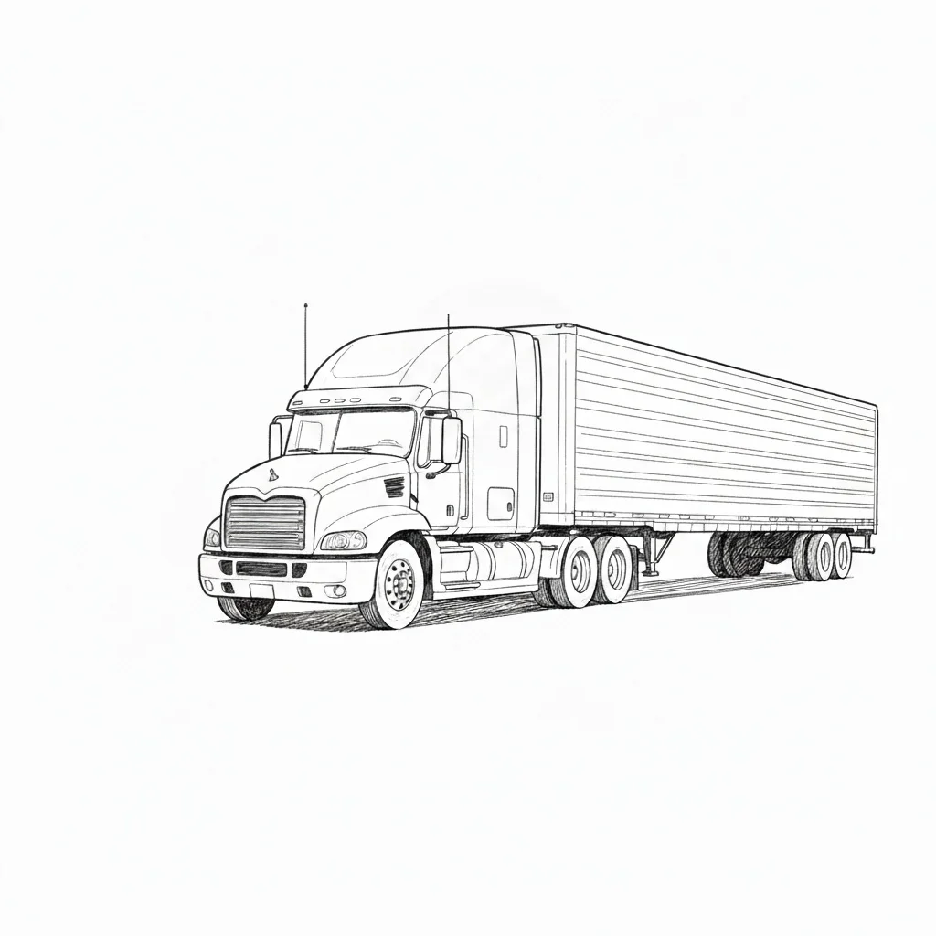 Semi truck illustration